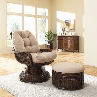 Legacy Swivel Rocking Chair and Ottoman Set with Cushion