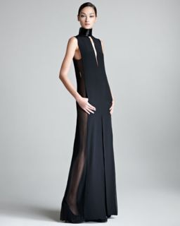 Sue Wong Beaded V Neck Gown   