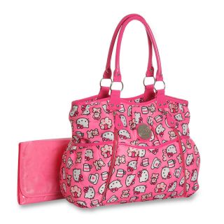 Hello Kitty All Over Print Diaper Bag Pink