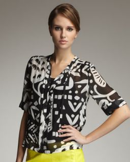 Diane von Furstenberg Annie Printed Blouse   