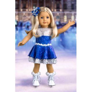  Flower and White Skates   Clothing for 18 inch Dolls Toys & Games