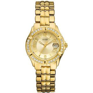 GUESS Womens U85110L1 Dazzling Sporty Mid Size Gold Tone Watch