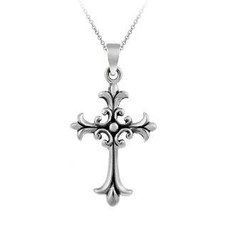   Sterling Silver Celtic Cross Pendant Necklace, 18 Jewelry