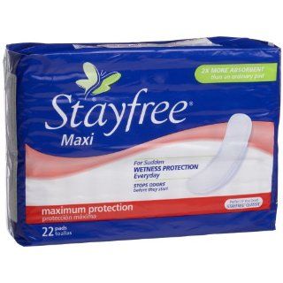 Stayfree Maxi Pads, Maximum Protection, 22 Count Packages