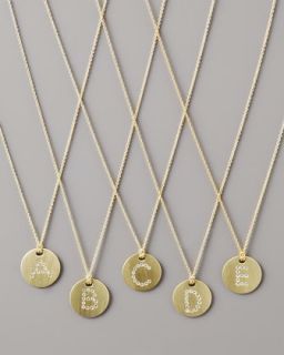 Y10TE Roberto Coin Letter Medallion Necklace