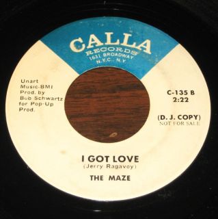 The Maze I got Love Chained to Your Heart Calla DJ 45