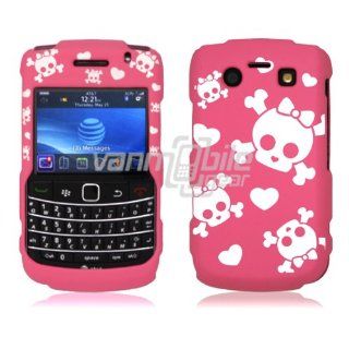 Pink Skulls Design Hard Faceplate Case for BlackBerry Bold