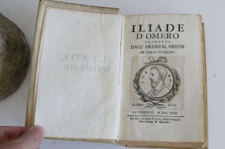 1723 First Complete Translation of The Iliad in Italian