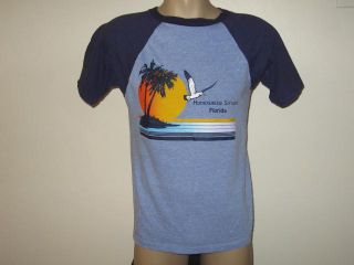 Vintage 80s Homosassa Springs Florida T Shirt Small Surf Beach Neon