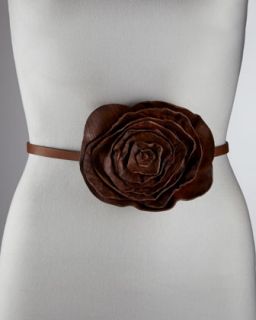 Low the Belt Washed Leather Rose Belt   