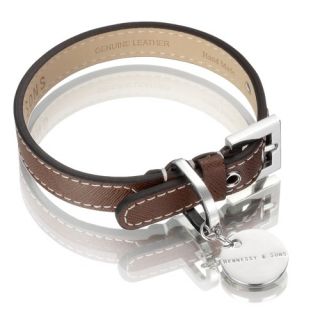Hennessy Sons Saffiano Hand Made Leather Dog Collar