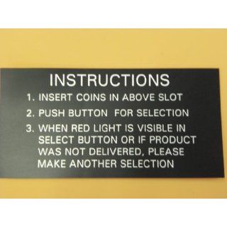 Dixie Narco Instruction Label Sticker for Single Price