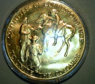 1973 P Samuel Adams & Patrick Henry Commemorative Bronze Medal REV