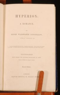 C1863 Hyperion A Romance by Henry Wadsworth Longfellow
