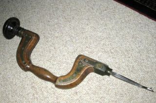 Early Sheffield Brace, Brass Plated, Patented, Rosewood Head