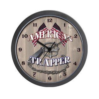 American Trapper Wall Clock by 
