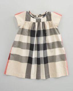 Z0VRD Burberry Giant Exploded Check Dress, New Classic
