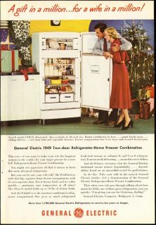  Print Ad GENERAL ELECTRIC 2 door refrigerator freezer home combination