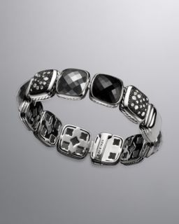 David Yurman Chiclet Bracelet, Black Onyx, 1 Row   
