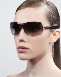Prada Timeless Shield Sunglasses, Gunmetal   
