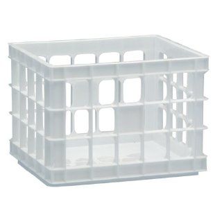 United Solutions Small Plastic Storage Crate, White Home