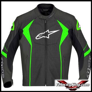 Perforated Mens Leather Motorcycle Riding Jacket All Sizes Size