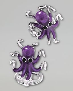 N20N0 Jan Leslie Octopus Cuff Links, Purple
