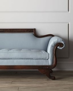 Gables Tufted Leather Settee   