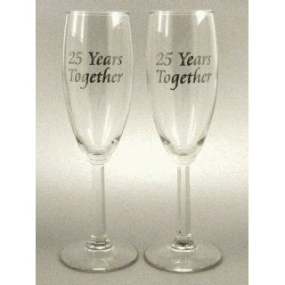 25th Anniversary Champagne Glasses for 25th Anniversary