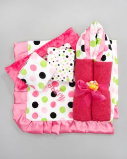 3ZZX Swankie Blankie Polka Dot Receiving Collection, Pink