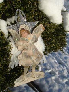 Victorian Angel of Christmas Cheer Isabella Large Dazzling Ornament