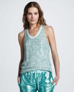 T6BPY Diane von Furstenberg Emilia Marble Sequined Tank