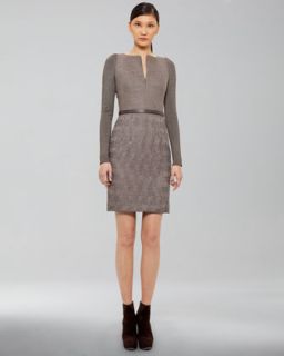 Milly Margherite Belted Blouse & Tweed Pencil Skirt   