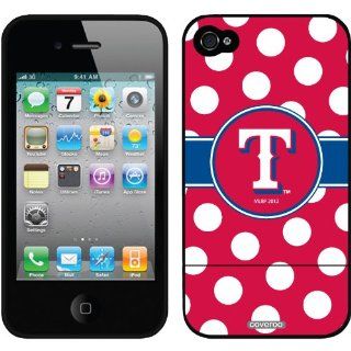 Texas Rangers   Polka Dots design on a Black iPhone 4 / 4S