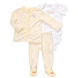 Carters Yellow Duck 3 pc. Set YELLOW Newborn Clothing