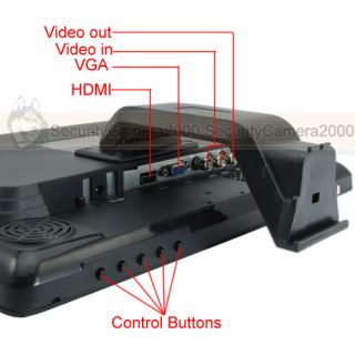  LCD Color Display Video TV Security CCTV Monitor PC VGA HDMI Display