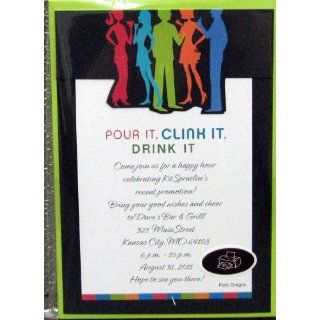 Hallmark Invitations PRT1188 Pour It, Clink It, Drink It