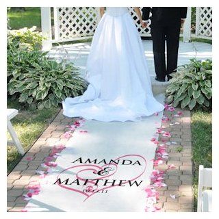 Embracing Hearts Personalized Aisle Runner (17 Colors
