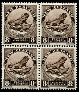 New Zealand SC 212 Lizard NH Stamp Block