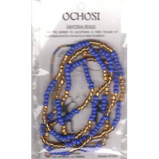 OCHOSI SANTERIA GOLD & BLUE BEAD BRACELET   Blue / Gold