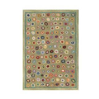 Cats Paw Sage Hooked Wool Rug