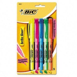  of BIC 5 pack Brite Liner Fluorescent Highlighters NEW FREE SHIP 90837