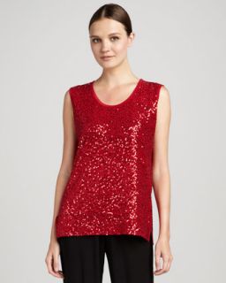 available in black ruby $ 105 00 caroline rose sequined tank $ 105 00