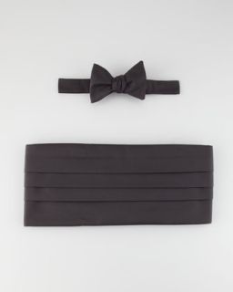  self tie faille bow tie cummerbund set black $ 145