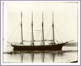 1895 wilhelm hester image of 4 mast schooner meteor