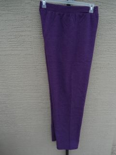  My Size Fleece Lined Stretch Waist sweat Pants Purple Heth 2X