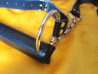 RARE Leather Bone Gag Leash as Horse Restraint Harness