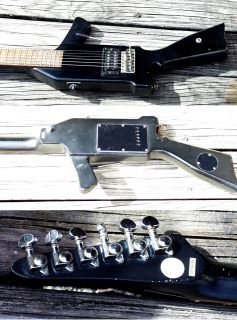 1980 Hondo M16B Machine Gun Guitar New Set of Hendrix Strings
