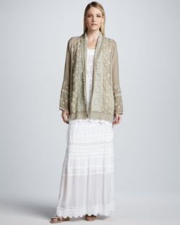 4A8F Johnny Was Collection Arron Embroidered Coverup, Lacey Tank