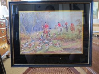 The Hunt Watercolor on Paper by Henry Murray (19th Century)This